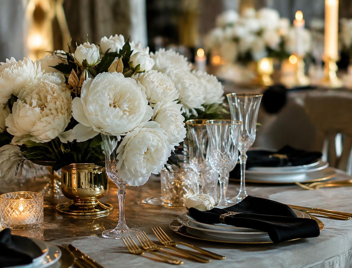 Peony tablescape